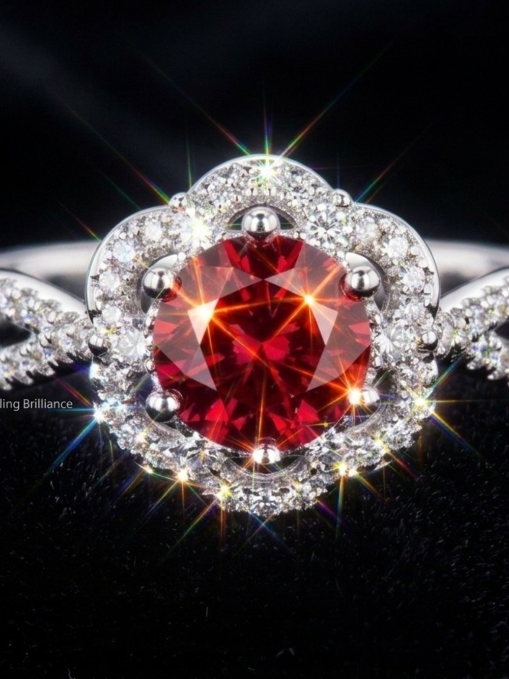 **Stunning** 1 Carat Lab Grown Ruby Moissanite 
😻😻😻😻😻😻😻😻😻😻😻😻😻